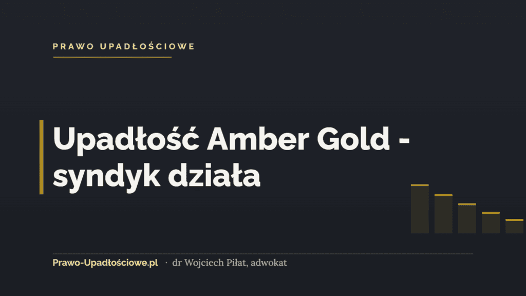 Upadłość Amber Gold - syndyk działa